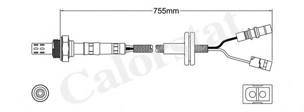 Sonda lambda, sensor de oxigênio até o catalisador A0095428617 Mercedes