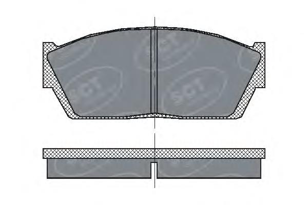 Передние тормозные колодки SP120 SCT