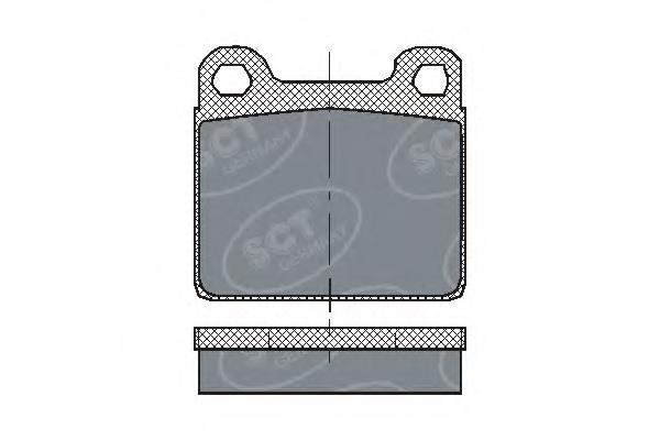 Купить SP126 SCT Колодки тормозные задние, дисковые