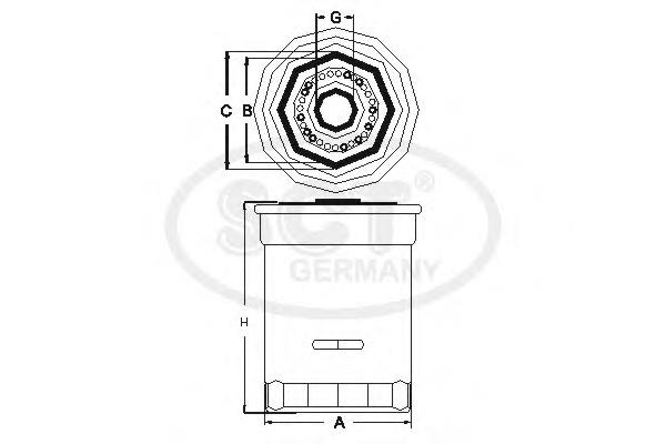 SM5724 SCT filtro de óleo