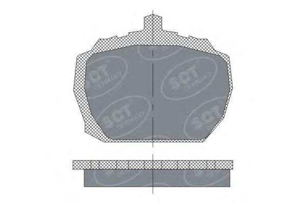 Передние тормозные колодки SP231 SCT