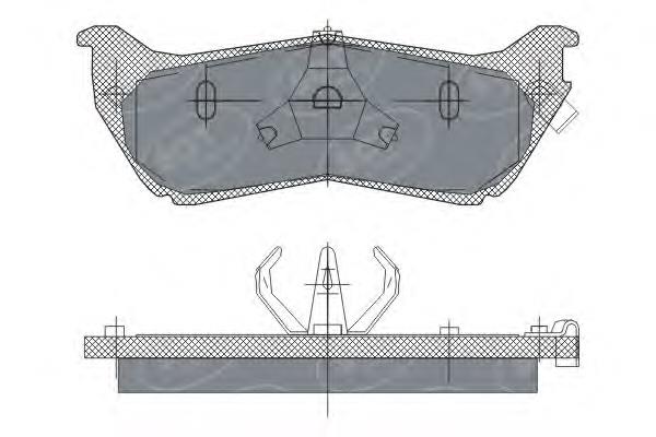 SP245 SCT sapatas do freio traseiras de disco