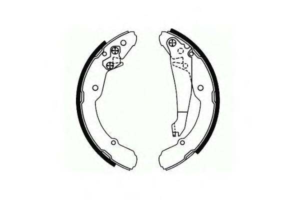 Купить SS545 SCT Задние барабанные тормозные колодки