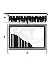 1433805 Denso filtro de ar