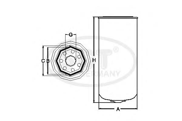Фильтр тонкой очистки топлива SCT SK812 цена, от 22.29 USD