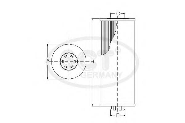 4571840125 Mercedes filtro de óleo