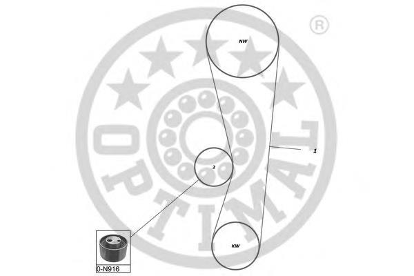 SK1564 Optimal correia do mecanismo de distribuição de gás, kit