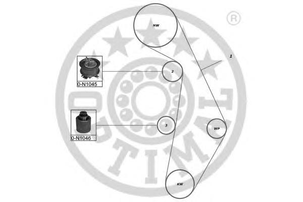 SK1372 Optimal correia do mecanismo de distribuição de gás, kit