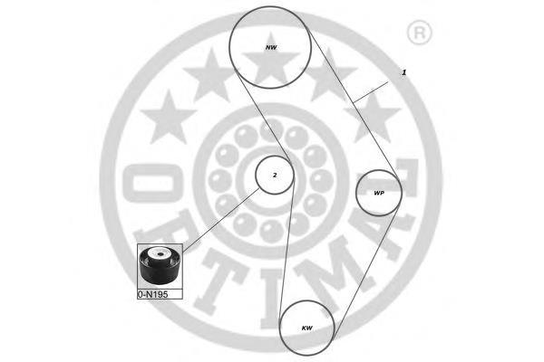 SK1412 Optimal correia do mecanismo de distribuição de gás, kit