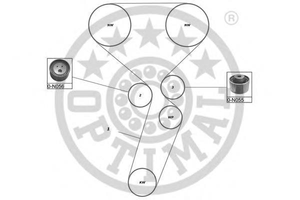 SK1325 Optimal correia do mecanismo de distribuição de gás, kit