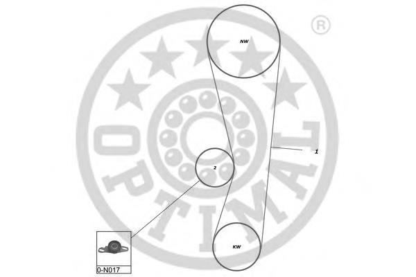 SK1327 Optimal correia do mecanismo de distribuição de gás, kit