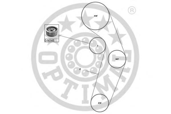 SK1338 Optimal correia do mecanismo de distribuição de gás, kit