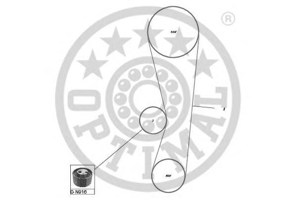 SK1519 Optimal correia do mecanismo de distribuição de gás, kit