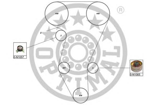 SK1482 Optimal correia do mecanismo de distribuição de gás, kit