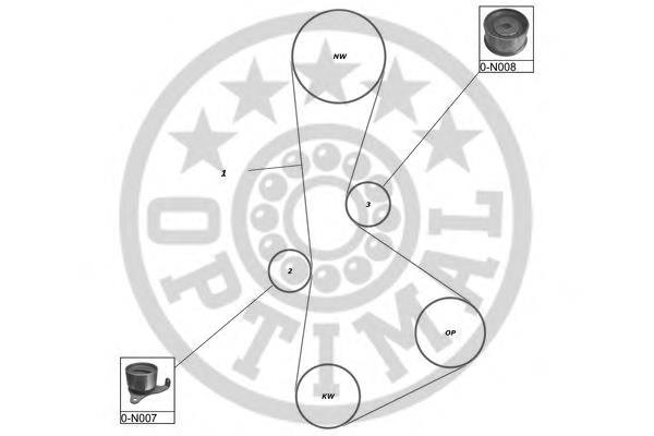 SK-1196 Optimal correia do mecanismo de distribuição de gás, kit