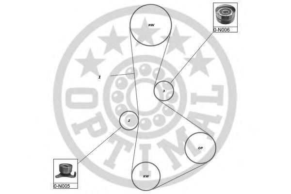 SK1188 Optimal correia do mecanismo de distribuição de gás, kit