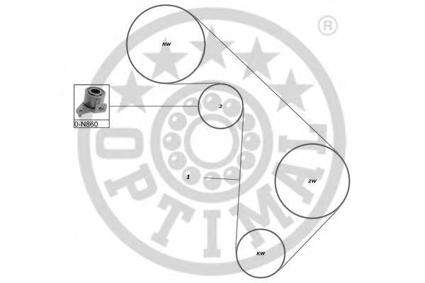 SK-1172 Optimal correia do mecanismo de distribuição de gás, kit