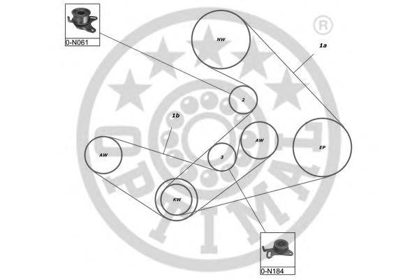 SK1306 Optimal correia do mecanismo de distribuição de gás, kit