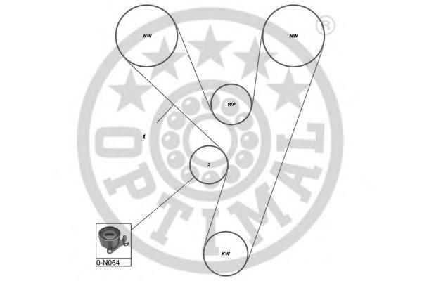 SK1308 Optimal correia do mecanismo de distribuição de gás, kit