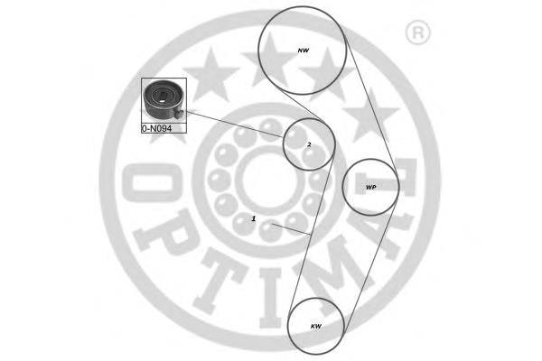 SK-1286 Optimal correia do mecanismo de distribuição de gás, kit