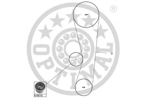 SK1249 Optimal correia do mecanismo de distribuição de gás, kit