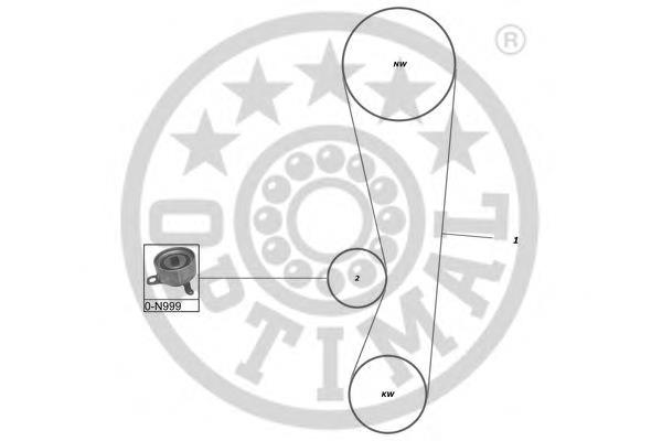 SK1075 Optimal correia do mecanismo de distribuição de gás, kit