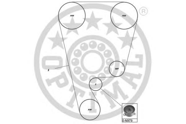 SK1070 Optimal correia do mecanismo de distribuição de gás, kit