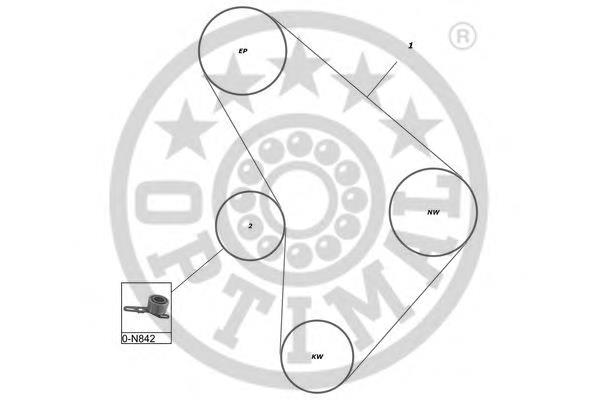 SK1052 Optimal correia do mecanismo de distribuição de gás, kit