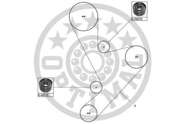 SK1153 Optimal correia do mecanismo de distribuição de gás, kit