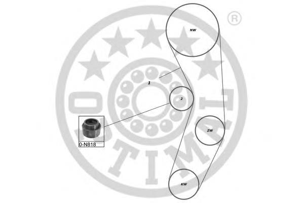 SK-1138 Optimal correia do mecanismo de distribuição de gás, kit