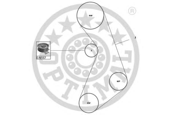 SK1109 Optimal correia do mecanismo de distribuição de gás, kit