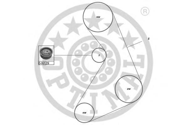 SK1104 Optimal correia do mecanismo de distribuição de gás, kit