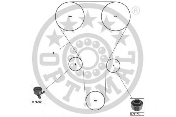 SK1627 Optimal correia do mecanismo de distribuição de gás, kit