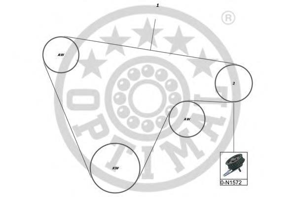 SK-1664 Optimal correia do mecanismo de distribuição de gás, kit