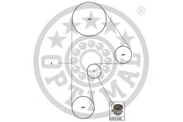 SK-1591 Optimal correia do mecanismo de distribuição de gás, kit