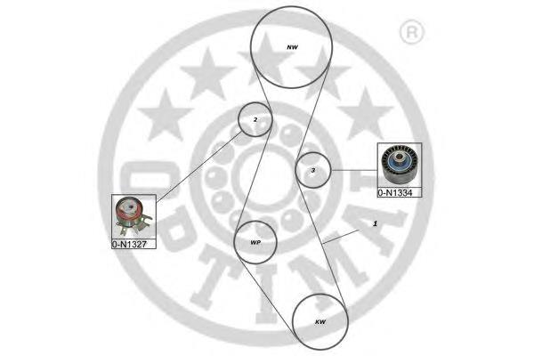 SK1594 Optimal correia do mecanismo de distribuição de gás, kit