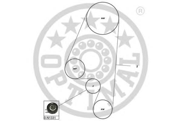 SK-1592 Optimal correia do mecanismo de distribuição de gás, kit