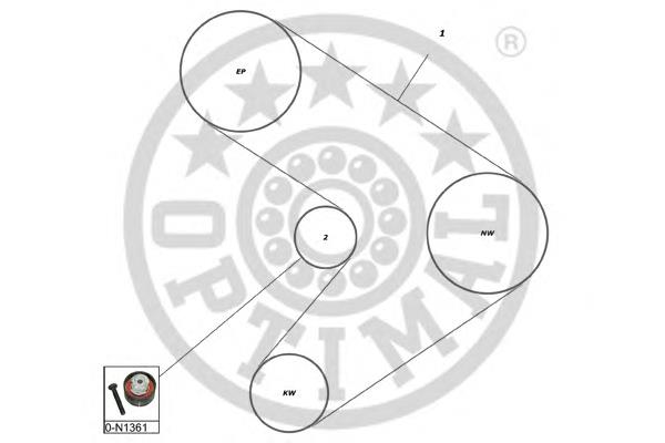 SK1351 Optimal correia do mecanismo de distribuição de gás, kit