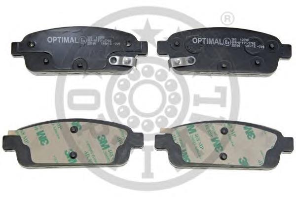 12398 Optimal Колодки тормозные дисковые комплект
