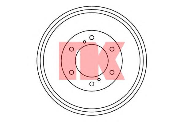 262204 NK tambor do freio traseiro