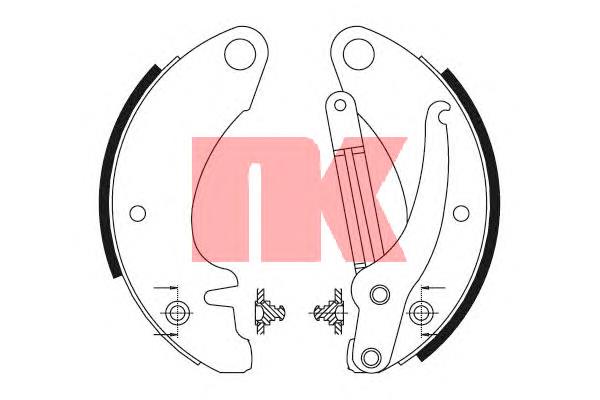2719259 NK sapatas do freio traseiras de tambor