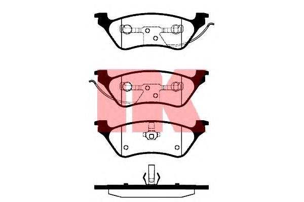 229321 NK sapatas do freio traseiras de disco