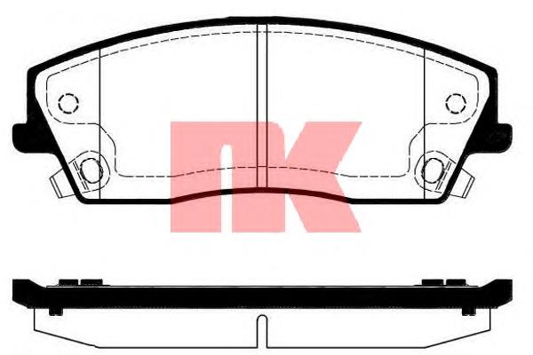 229325 NK sapatas do freio dianteiras de disco