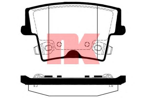 229326 NK sapatas do freio traseiras de disco