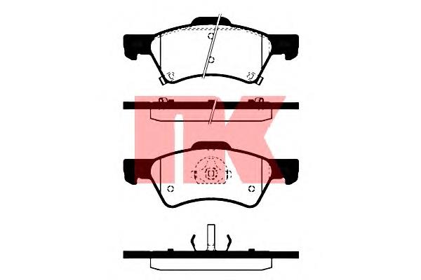 229320 NK sapatas do freio dianteiras de disco