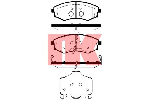 225010 NK sapatas do freio dianteiras de disco