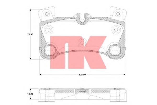 Задние дисковые колодки NK 224799