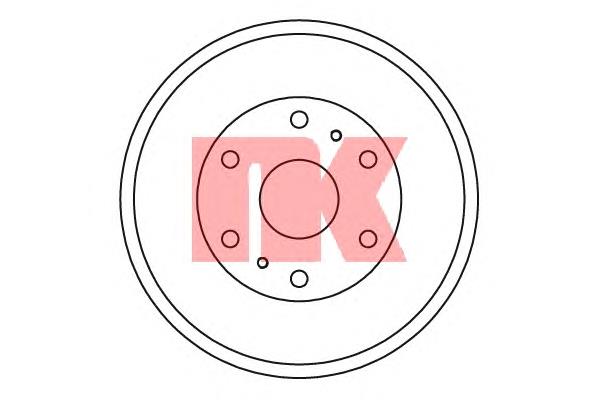 254520 NK tambor do freio traseiro