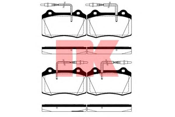 223746 NK sapatas do freio dianteiras de disco
