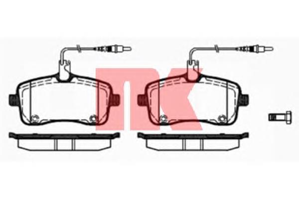223743 NK sapatas do freio dianteiras de disco